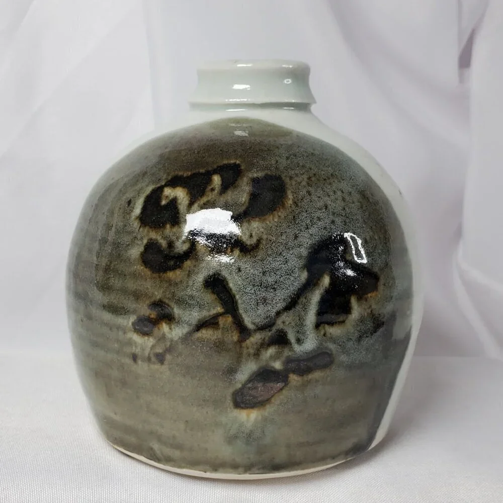Vintage Handcrafted Bud Vase With Abstract Design Studio Art Artisan Made 5.25